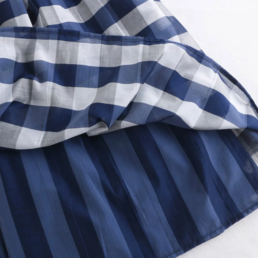 

Women Plaid Skirt Japanese Style High Waist Elastic Waist Big Swing A-line Pleated Fashion Casual Female Mid-length Skirt 2020