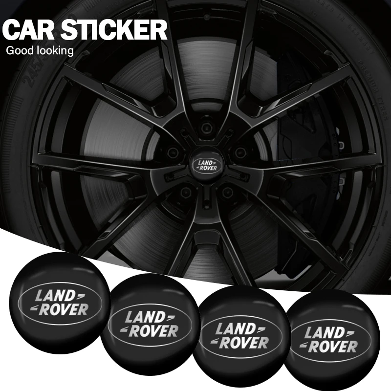 

4Pcs Car sticker Wheel Center Hub Caps emblems Decals For Land Rover Discovery Range Rover Evpque Defender 3 4 Freelander Sport