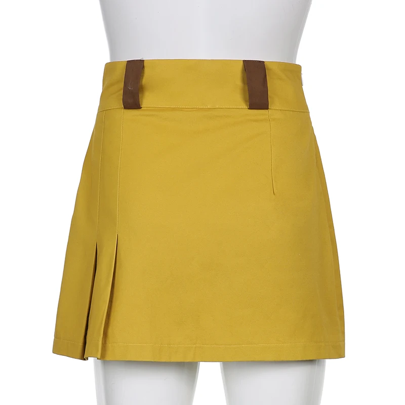 

Rapcopter y2k Pleated Mini Skirts Summer Trendy Short Skirt Women High Waist Cargo Skirts Korean Streetwear Retro Costume 2021