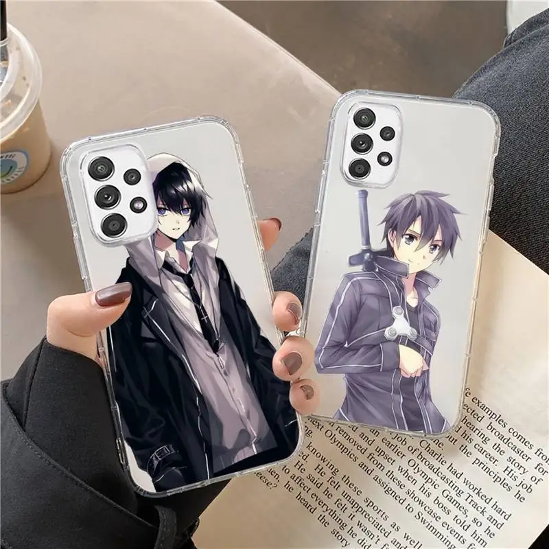 

Sword Art Online SAO Phone Case For Samsung A 51 50 52 12 21s 31 40 70 71 note S 20 10 21 ultra plus fe clear coque shell