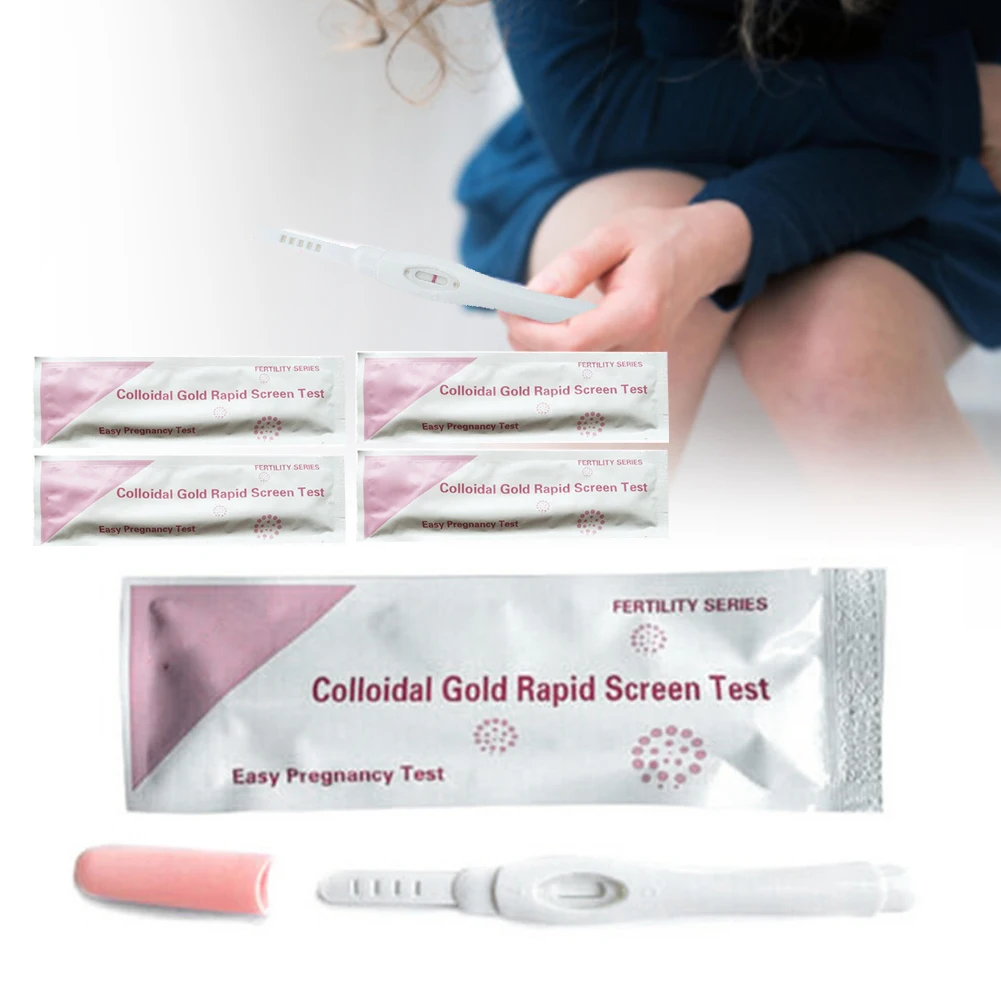 10Pcs HCG Early Pregnancy Testing Stick Pen Adult Female Women Pregnant Rapid Test Private Urine Measuring Pregnancy Test Kit