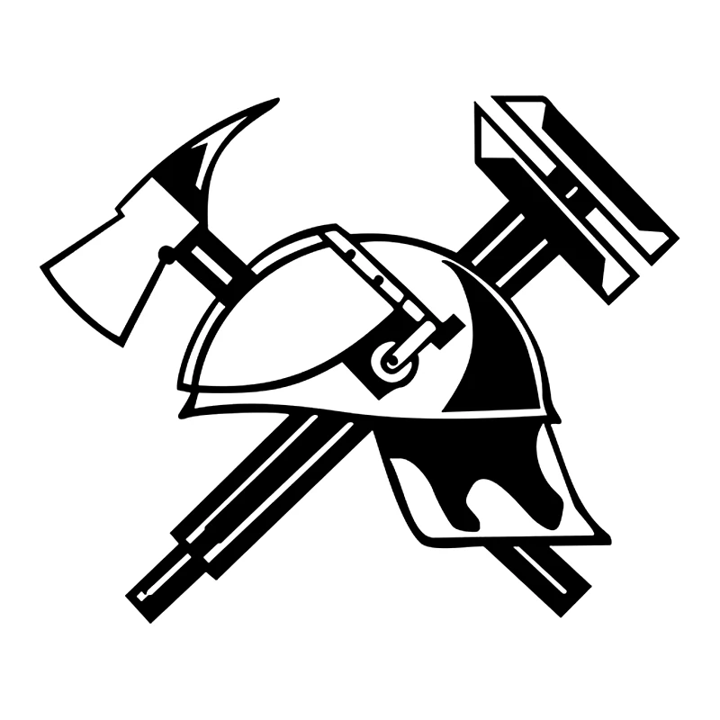 Забавная Автомобильная наклейка противопожарная Серебряный/черный KK виниловая