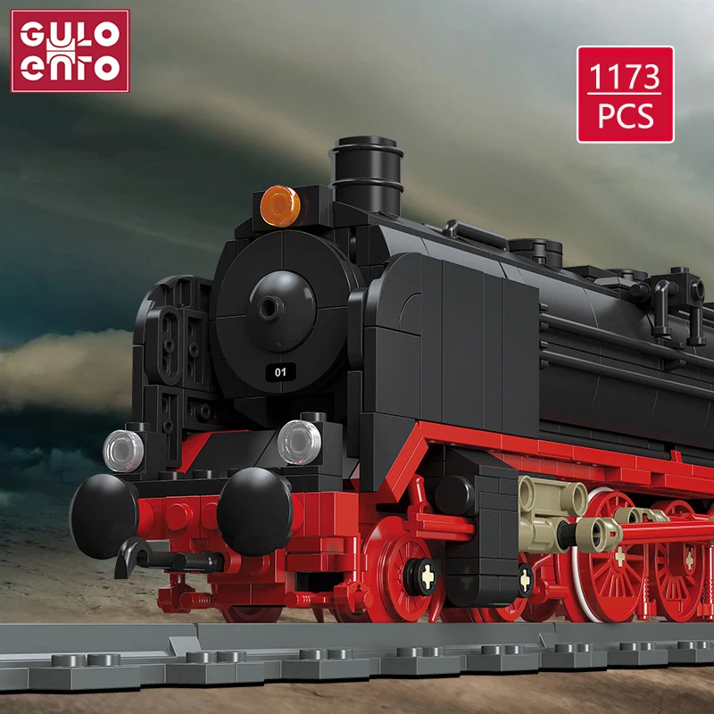 

1173PCS Children Toys City Steam Train German BR01 Locomotive Building Blocks High-Tech Rail Model Bricks Gifts For Kids Boys