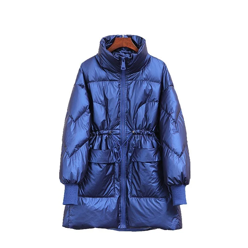 

Winter 2020 New Down Padded Jacket Women's Long Over-the-knee Warm Korean Fashion Loose Thick Bread Jacket Women Coats