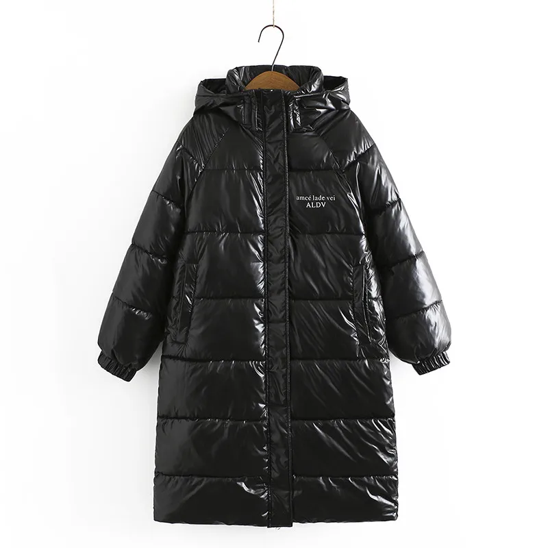 Plus Size Winter Coat For Women In Winter 3XL-5XL Hooded Zipper Quilted Thickening Mid-Length Extra Large Size Thicker Jacket