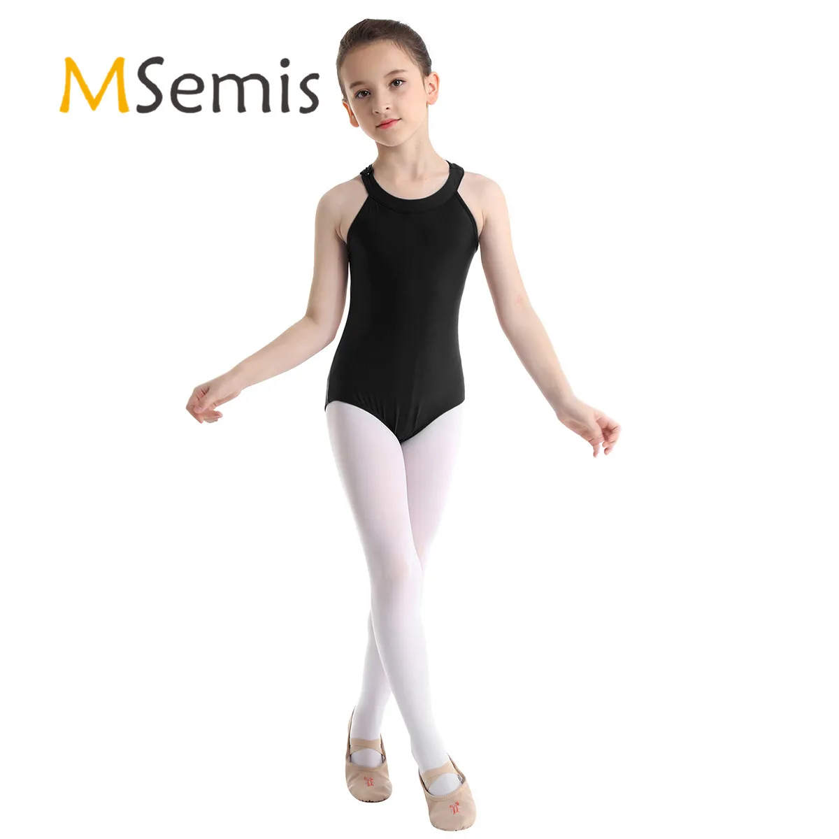 Гимнастическое трико комбинезон для девочек детский танцевальный костюм без