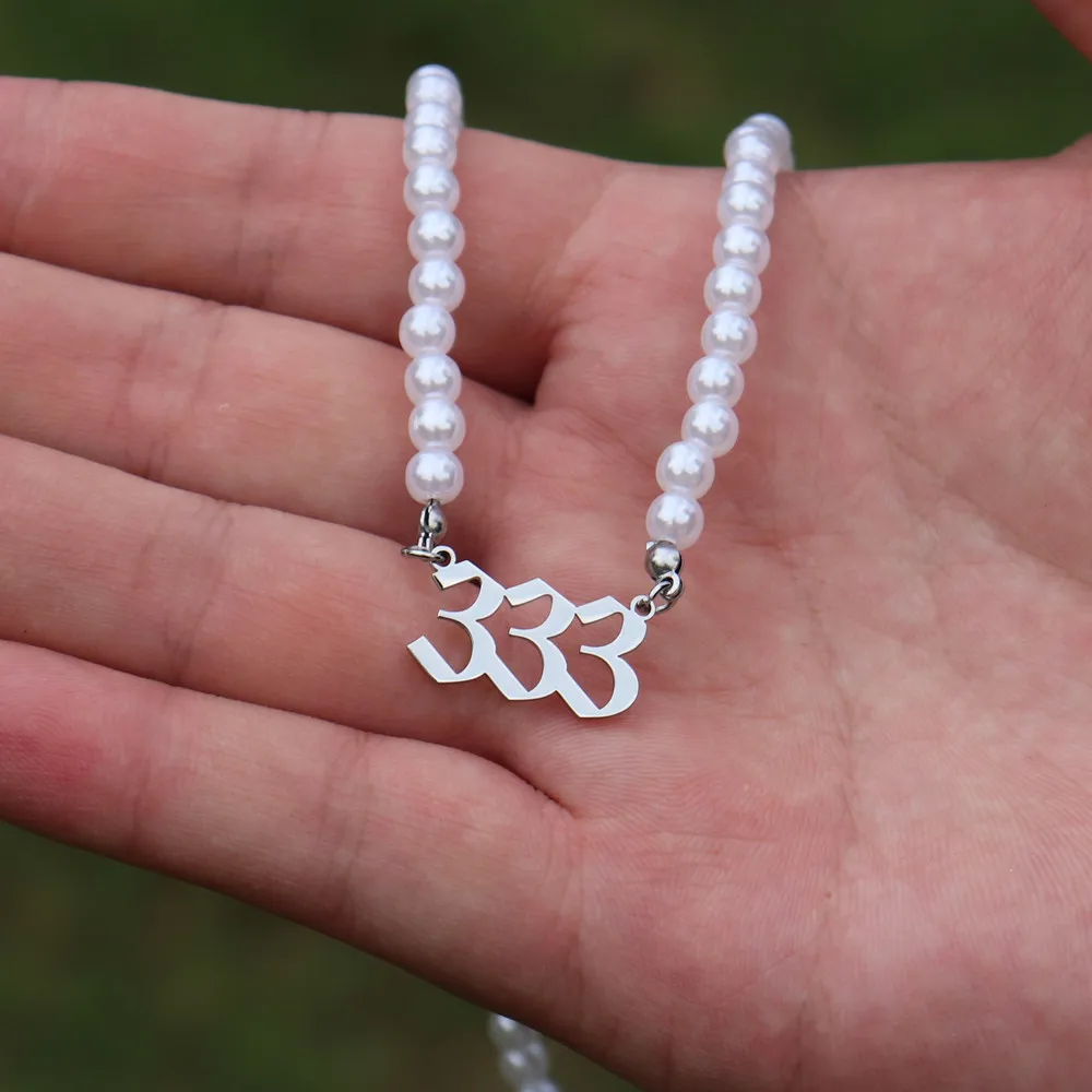 Ожерелье из нержавеющей стали с номером ангела для женщин 111 222 333 444 555 Подвеска