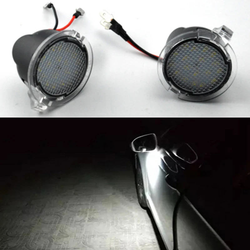 

2pcs Bright White 18SMD LED Side Mirror Puddle Lights For Ford Ranger 2015-2017 Led Under Side Mirror Light Puddle Lamp