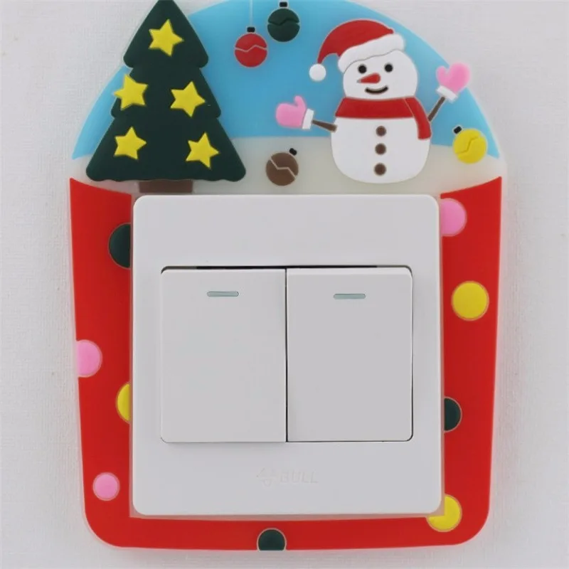 Милый Животные светильник переключатель Стикеры гнездо для крышки стены