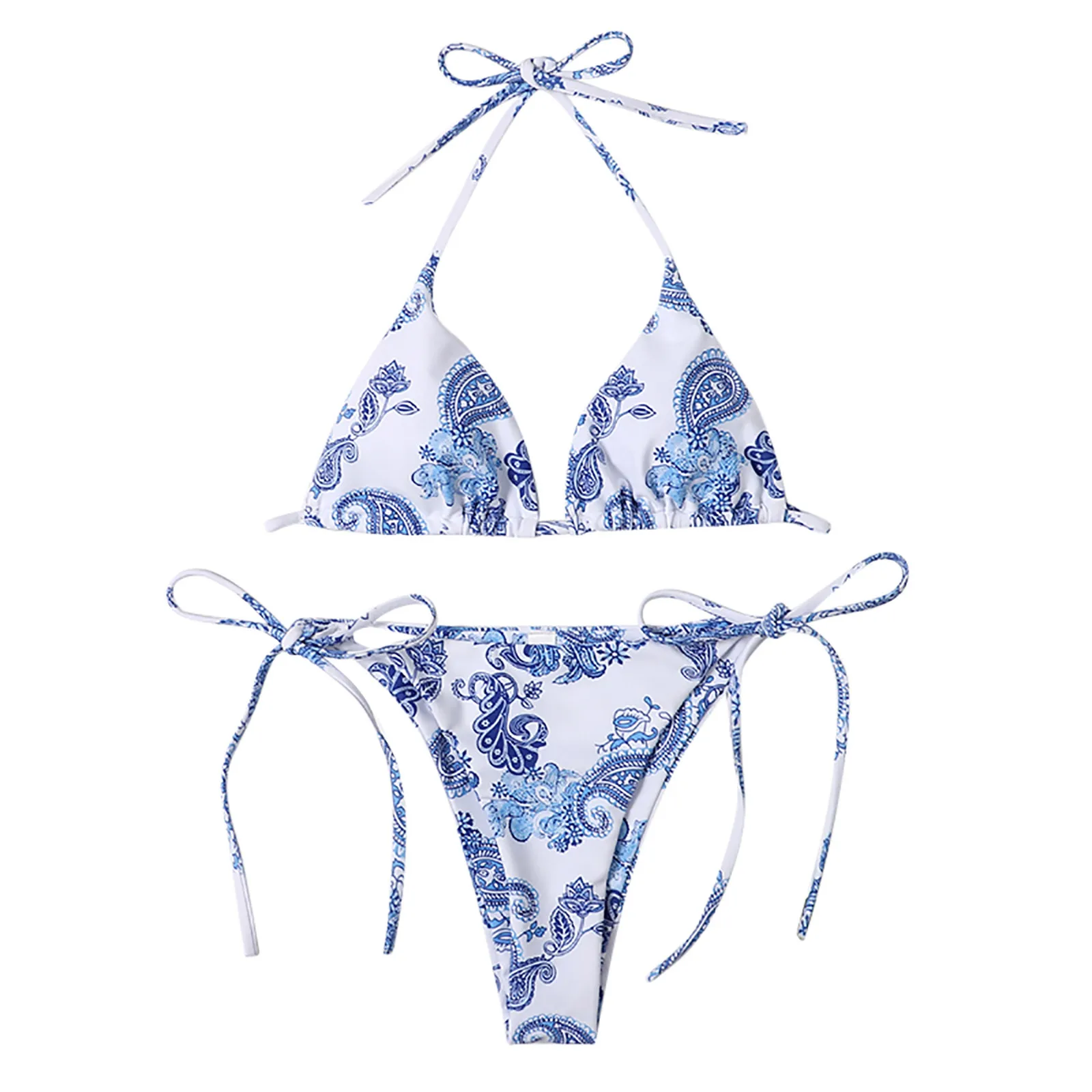 

Micro Bikini 2021 Mujer Sexy Hanging Neck Sling String Edge Beach Sun Bath Swimwear Women Swimsuit Women Biquini Mini Bikinis