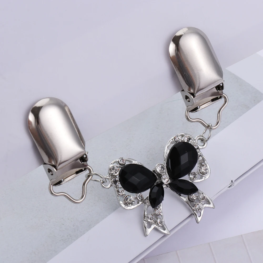 1PC Sweater Shawl Clips Cardigan Collar Clip Butterfly Bow Brooches Duck-mouth Plated Clasps Women Fashion Jewelry Accessories | Украшения
