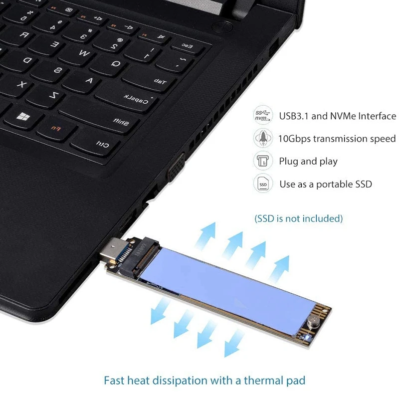 M.2 SSD на USB 3.1 Type A карта Pcie основе M Key жесткий диск конвертер считыватель |