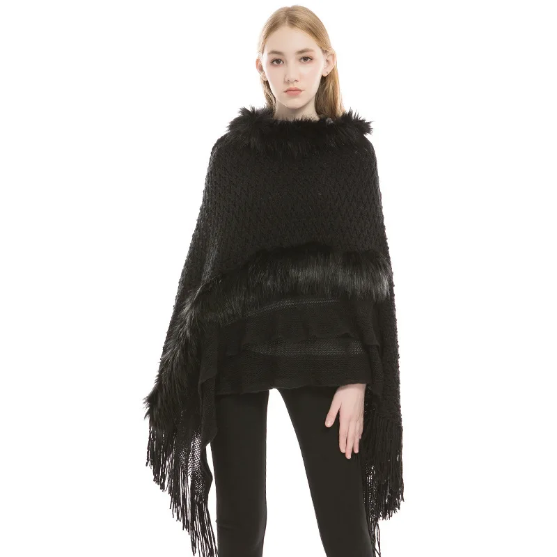 Женская осенне-зимняя однотонная шаль из тонкого искусственного меха мягкие