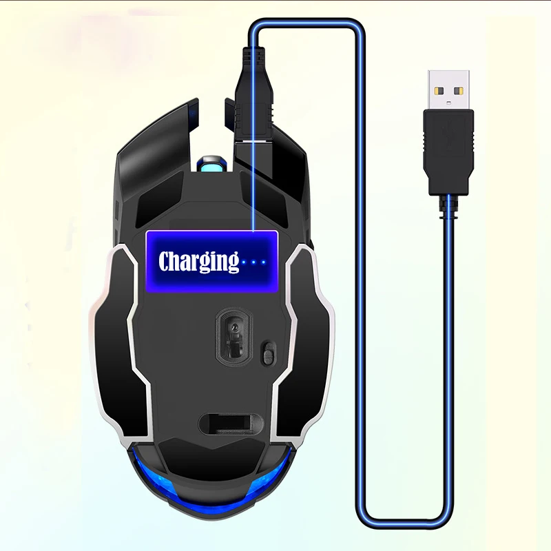 

A4 1600DPI 2.4GHz wireless transmission silent mute rechargeable wireless mouse computer home office gaming game