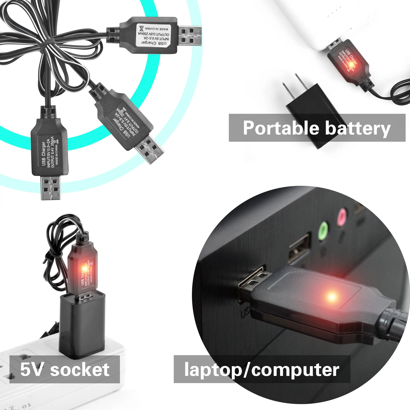 Зарядное устройство USB 3 6 В комплект аккумуляторов адаптер зарядная батарея Ni CD MH