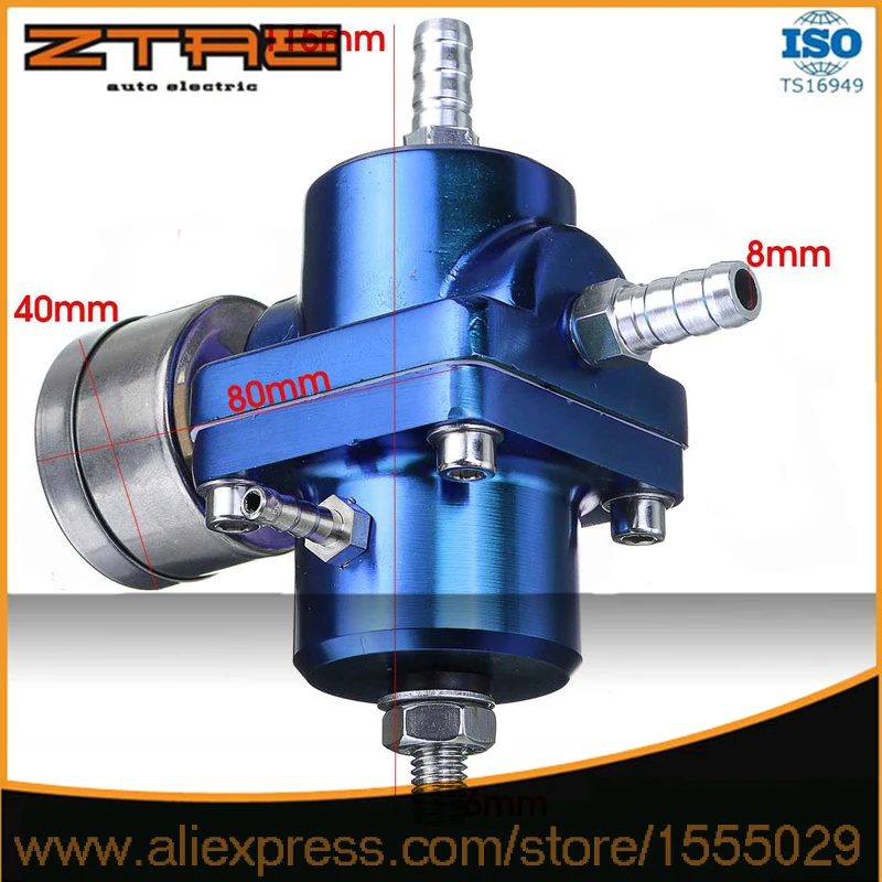 Универсальный Регулируемый регулятор давления топлива с манометром|fuel pressure