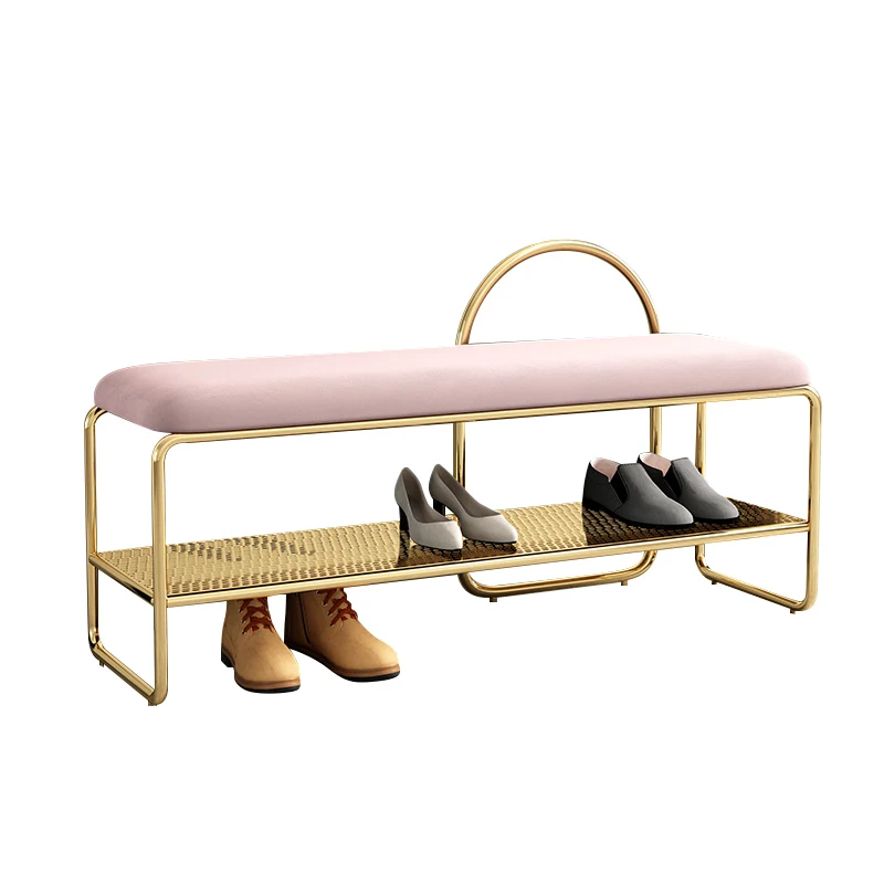 

Nordic Home Shoe Changing Stool Light Luxury Shoe Rack Door Simple Shoe Stool Getting Started Sofa Stool