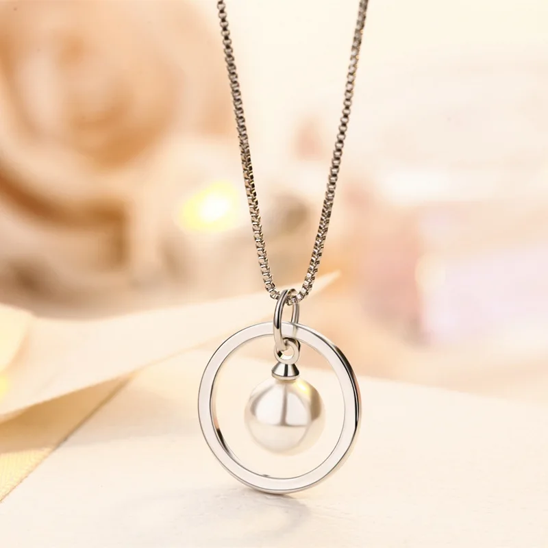 Корейская мода 2020 ажурное ожерелье с круглым дизайном жемчужное для женщин