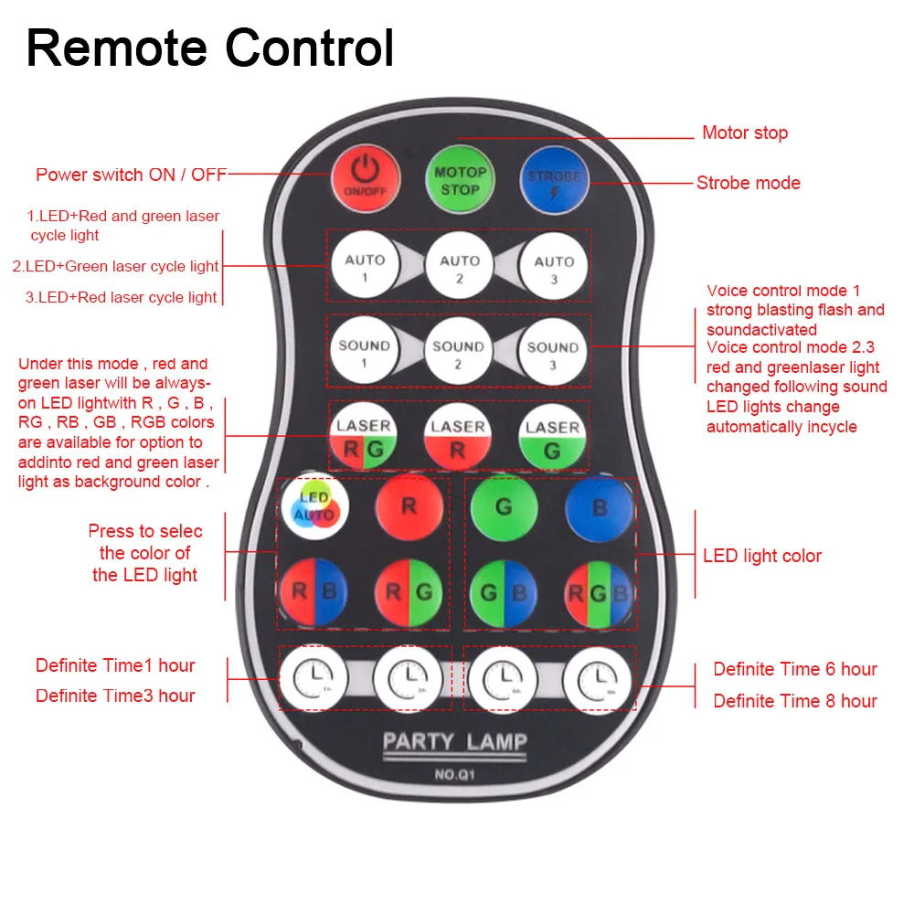 

Mini RGB Disco Light Laser Stage Projector Rechargeable DJ LED USB Voice Control Red Blue Green Lamp Wedding Birthday Party Lamp