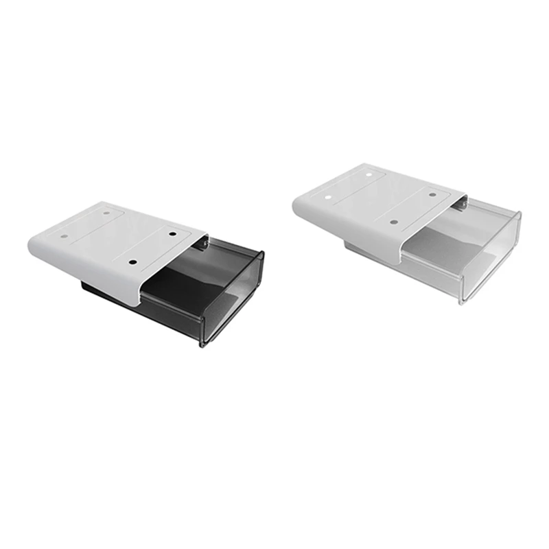 

2Pcs Self Stick Pencil Tray Under Desk Table Storage Drawer Organizer Box Stand