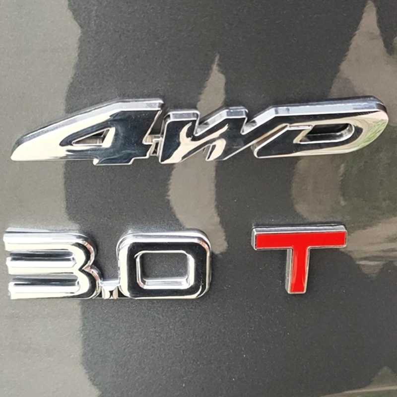 3D Металлическая эмблема с надписью "Объем двигателя багажника автомобиля" V6 V8 4WD из цинкового сплава 1.5/ 1.8/ 2.0/ 2.5/ 2.8/3.0T