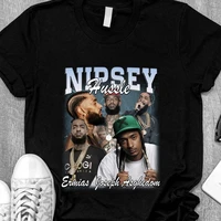 2021 menwomens summer black street fashion hip hop nipsey hussle limited edition t shirt cotton tees short sleeve tops