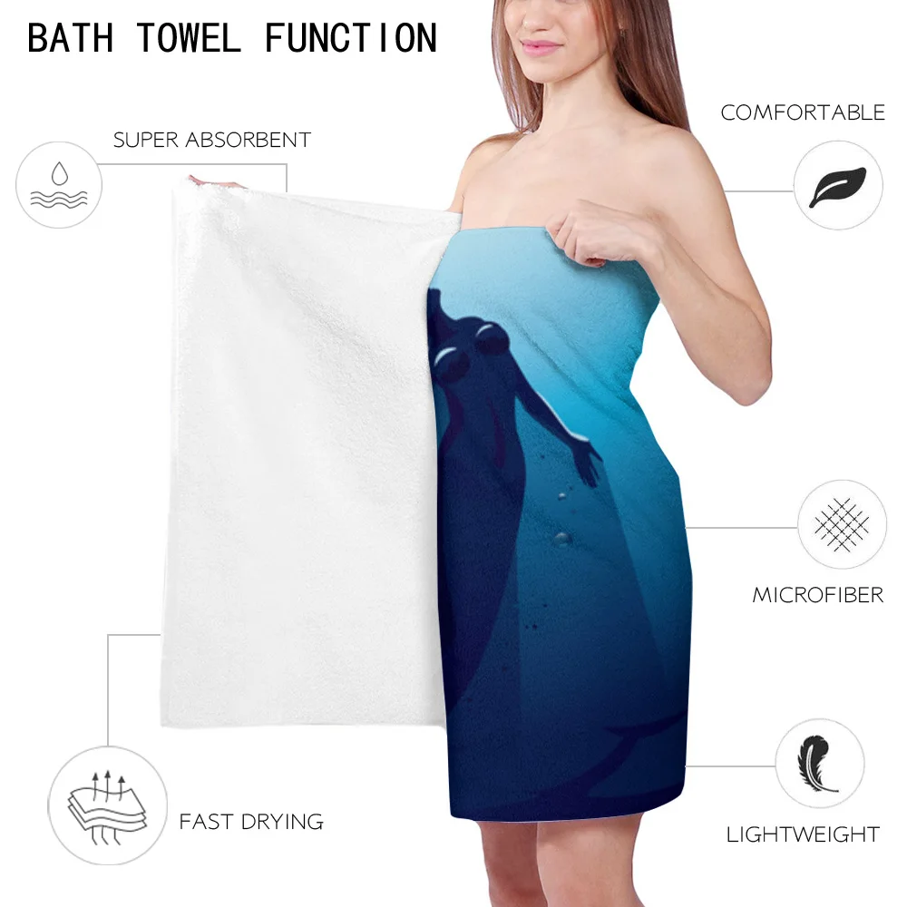 Русалка Силуэт пляжное полотенце домашнее изделие аксессуары для ванной комнаты