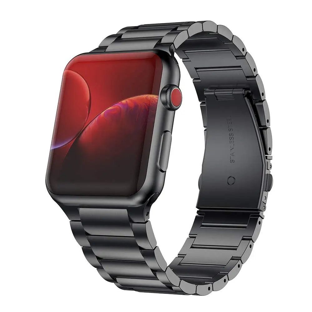 

for Apple Watch 44mm 42mm band with case Series 5 4 Stainless Steel for Iwatch strap 38 40mm Watch Link bracelet and Case Cover