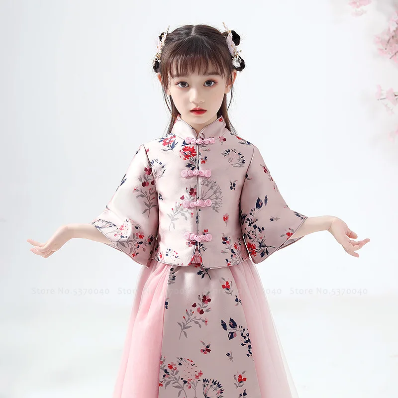 Традиционное китайское платье для девочек Костюм ханьфу детей Платье принцессы