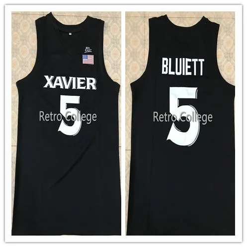 

#5 Trevon Bluiett xavier Colleg Retro throwback stitched embroidery basketball jerseys Customize any size number and player name