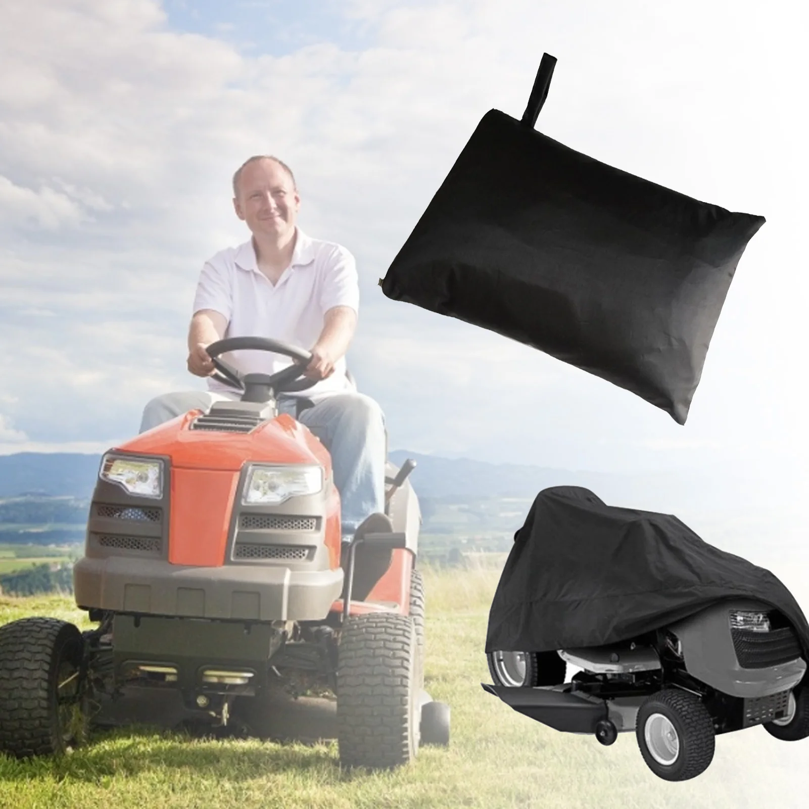 

Lawn Mower Cover with Bag garden Anti-dust Sun Protection Waterproof Cover large size durable yard Tractor Shovel Car Cover