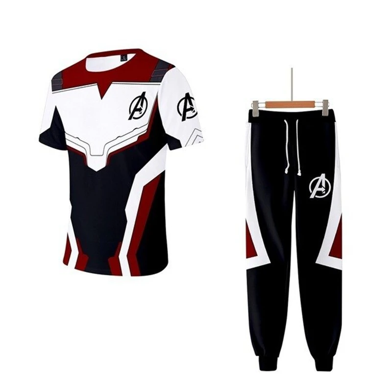 summer marvel the avengers baby boy girl short sleeve 3d t shirts pant 2 pcs set adults men women family matching outfit top tee free global shipping