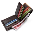 Кошельки GUBINTU мужские из натуральной кожи, бумажник на молнии с кармашком для мелочи, портмоне для мужчин