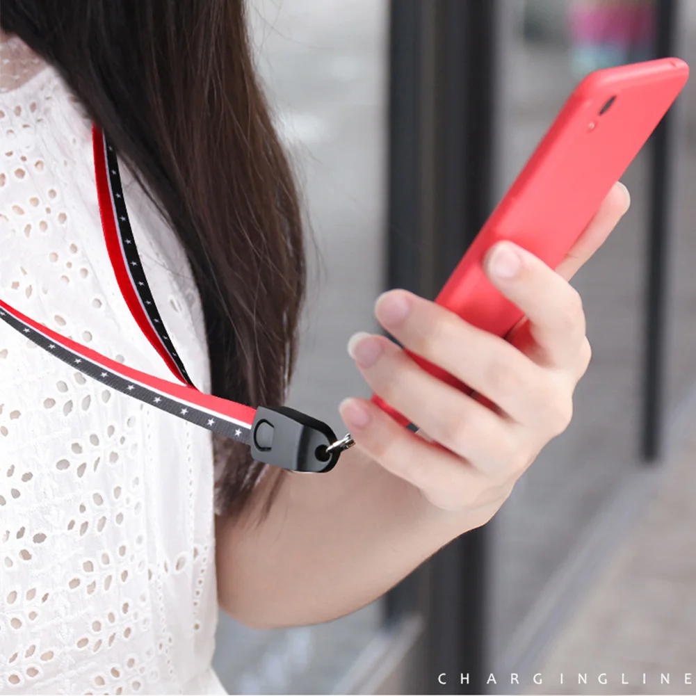 Быстрый Micro USB кабель для передачи данных зарядное устройство шейный ремешок