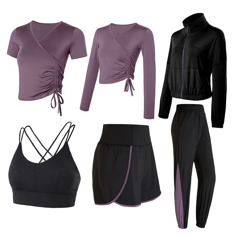 

Professional high-end yoga clothes female autumn sexy temperament fairy gas net celebrity quick-drying fitness sports suit