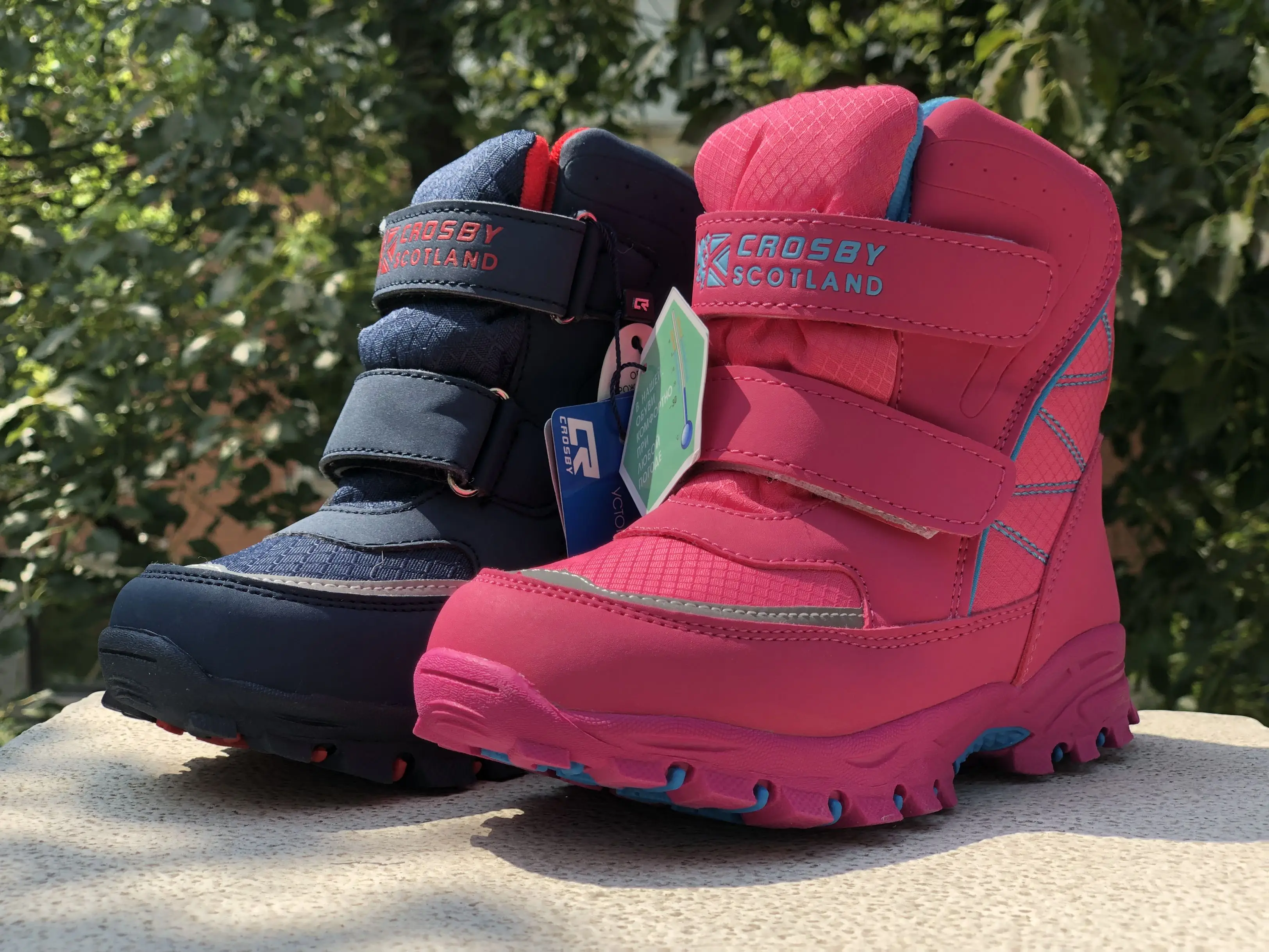 Waterproof Children Snow Boots Non-slip Boy &amp Girls Cotton With Wool Fashion Kids Winter Shoes Size 30-31 | Мать и ребенок