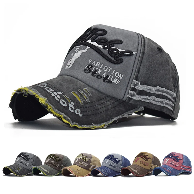 

Baseball Cap Sun hat Washed denim baseball cap Embroidery Leisure Fashion Spring Autumn baseball Sport cap Hip Hop Fitted Cap