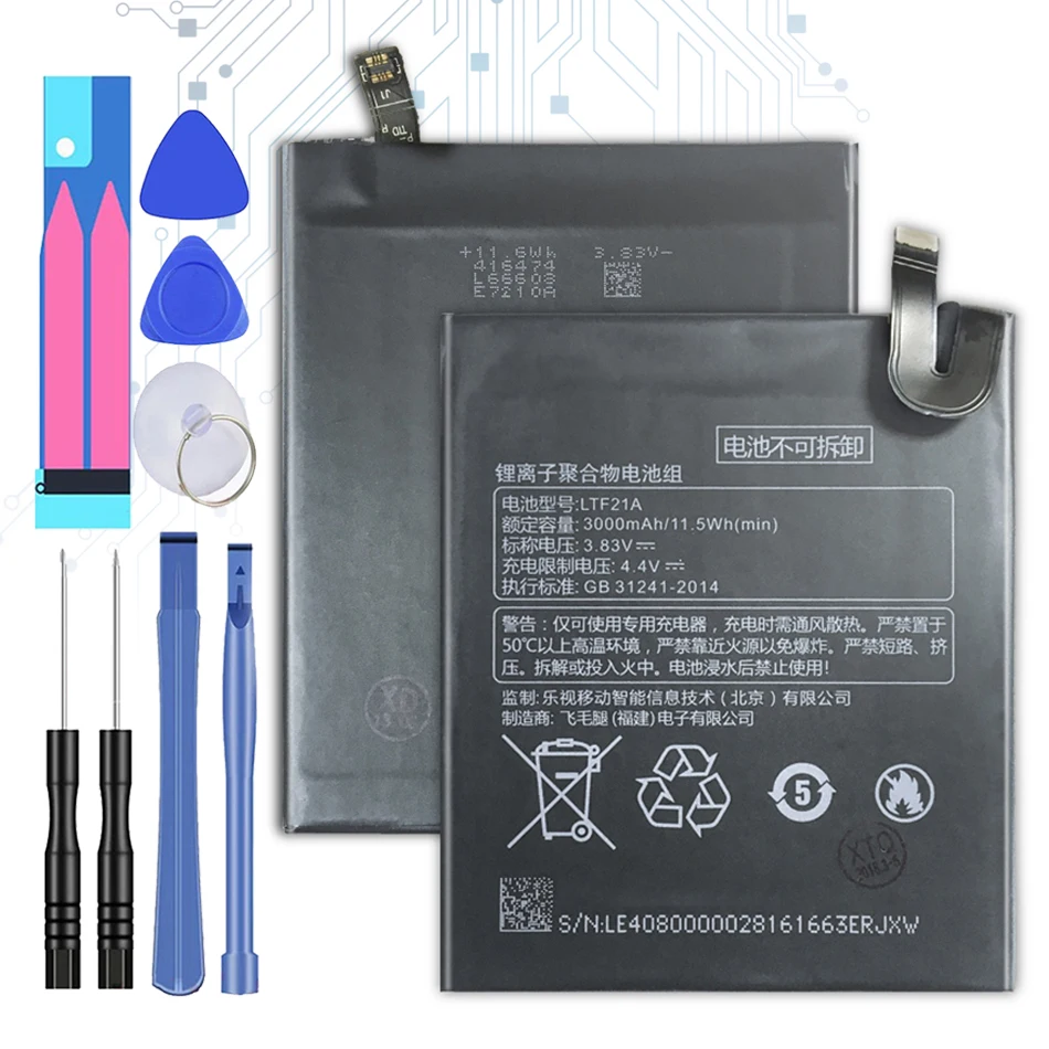LTF21A Батарея для Letv Le2 (pro)le 2S Le S3 X20 X626 X528 X621 X625 X25 X525 X620 X520 X522 X527 X526 3000 мАч + номер