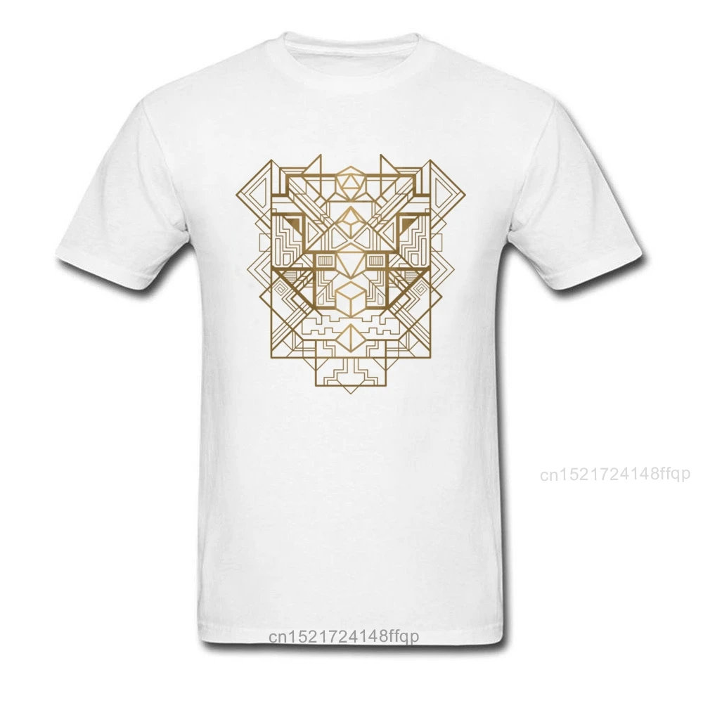 Футболка мужская хлопковая с геометрическим рисунком коротким рукавом | Мужская