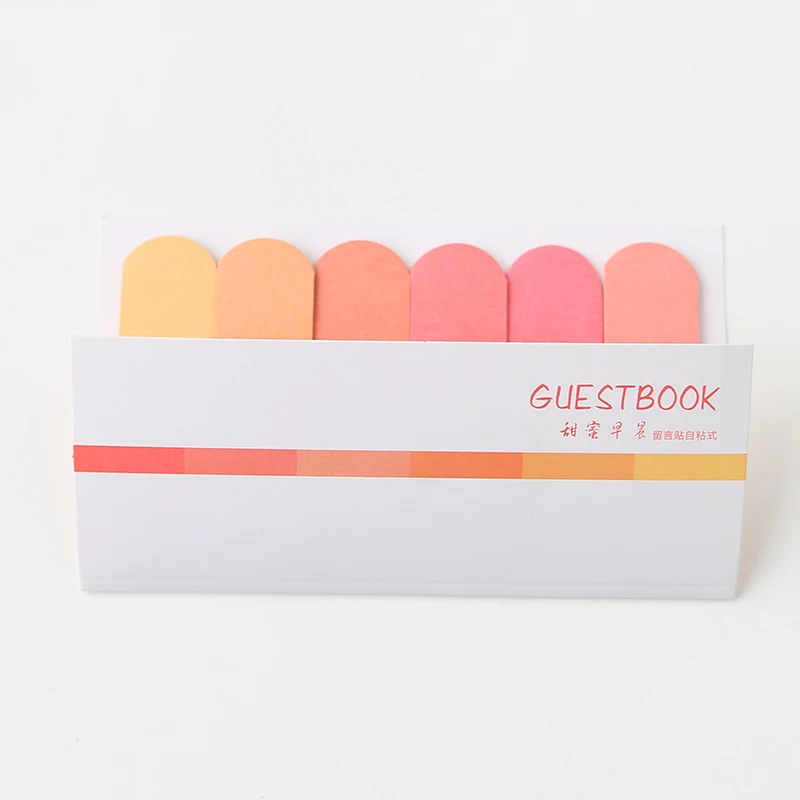 DIY градиент Цвет креативные милые офисные Новинка бумаги для заметок на клейкой