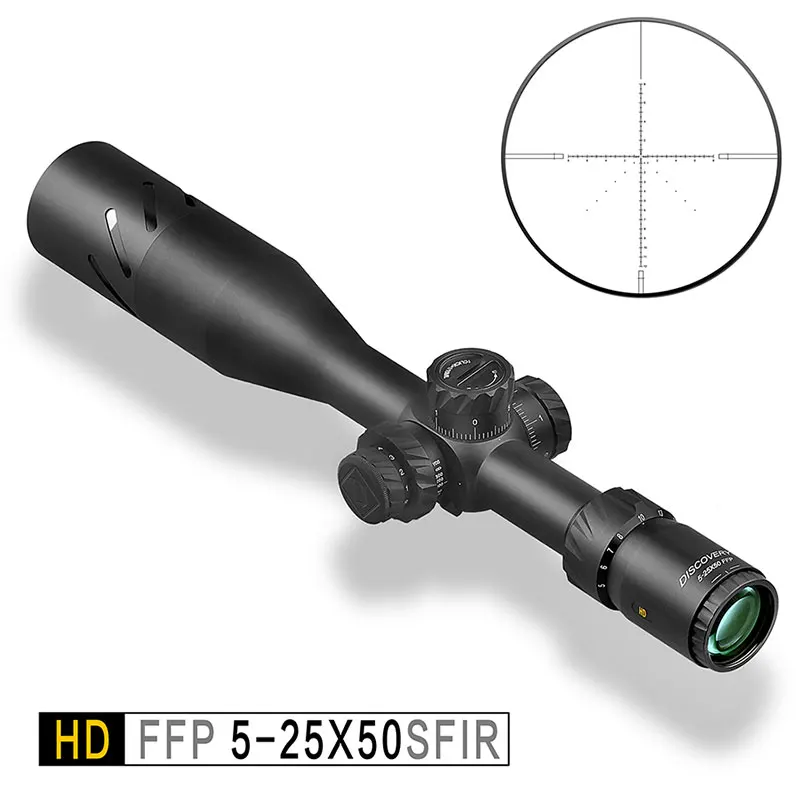 Прицел Discovery HD 5 25x50SFIR FFP с дальним радиусом действия первый фокусный плоский