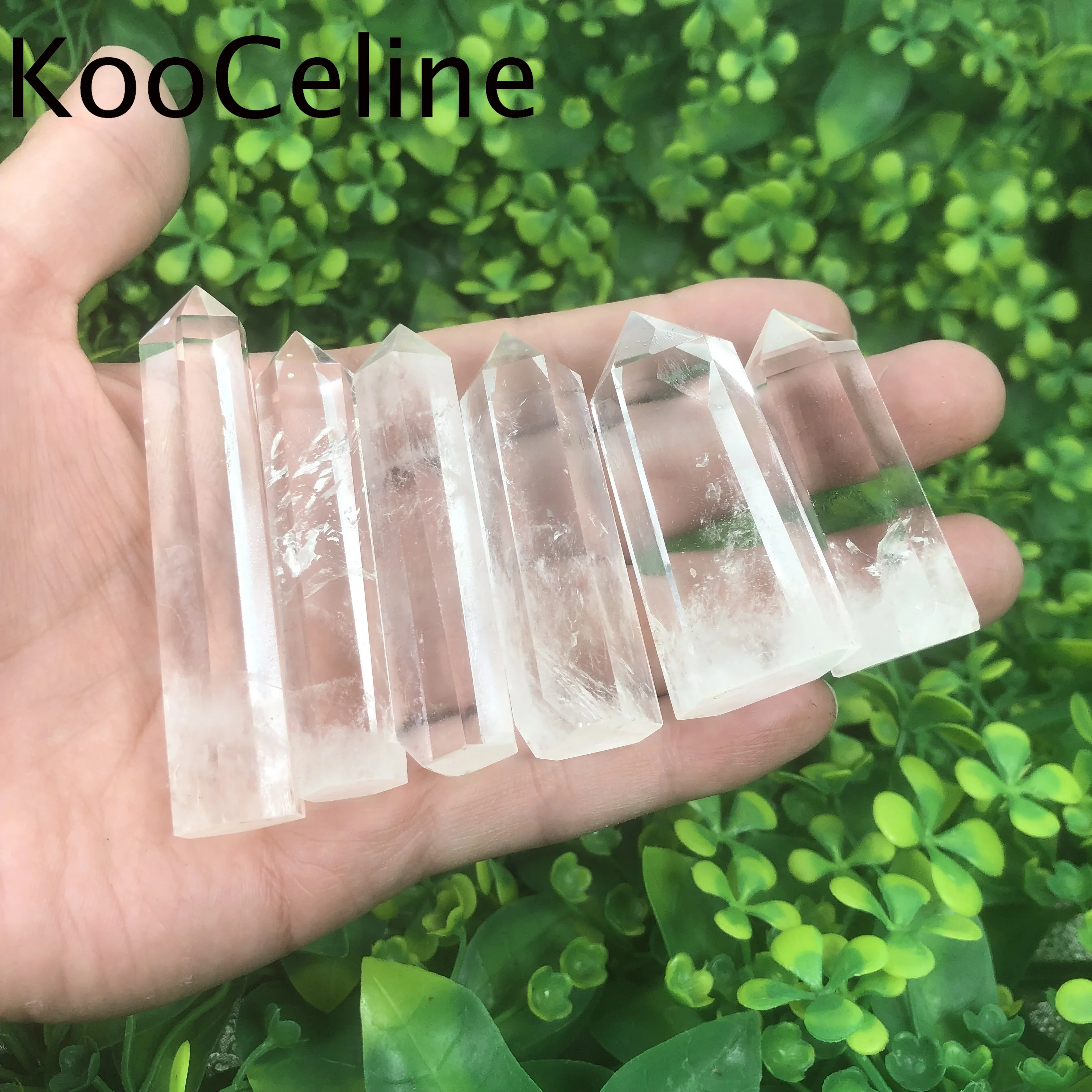

5pcs Natural Crystal White Clear Quartz Tower Point Energy Reiki Stone Room Home Office Aquarium Decoration Accessories Gemstone