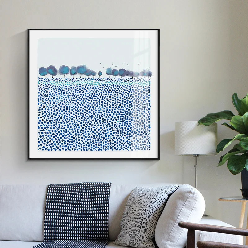 Скандинавская Акварельная иллюстрация цветочный пейзаж декоративная живопись