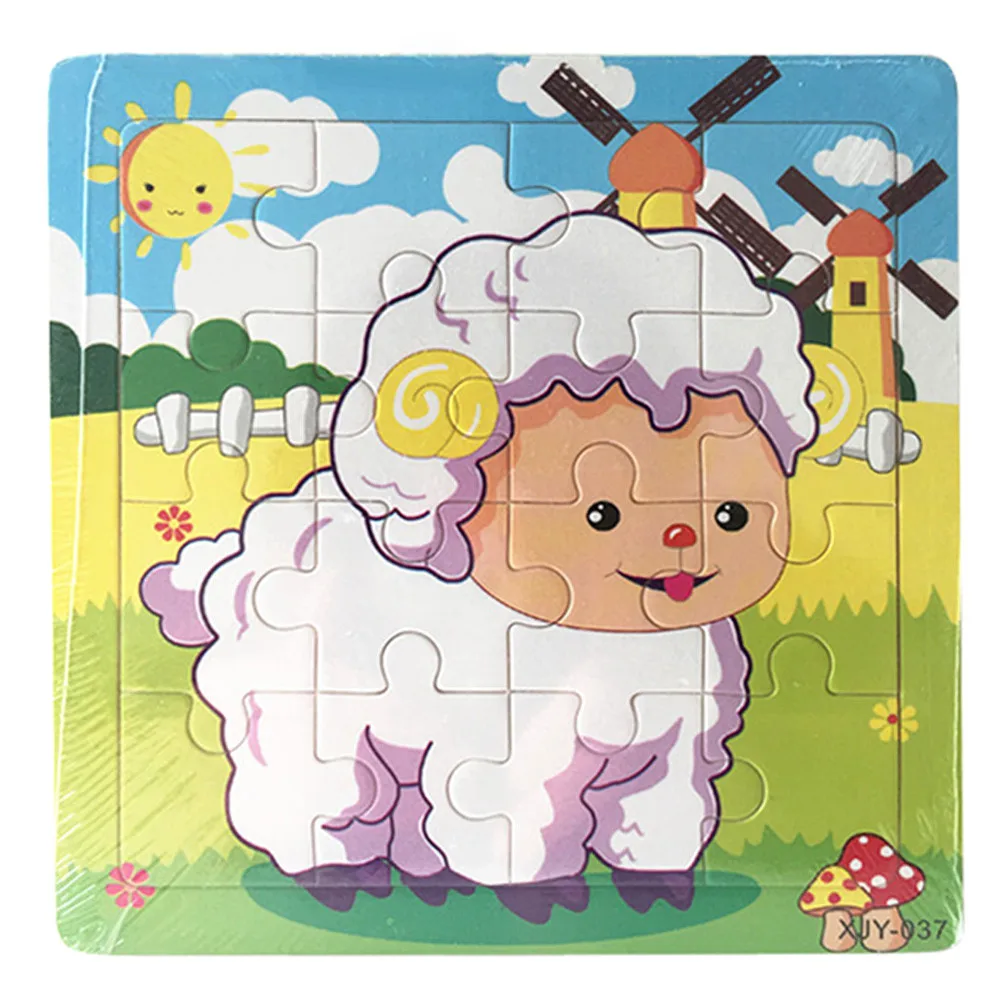 Деревянный обучающий и Развивающий пазл для детей Детские обучающие игрушки 9