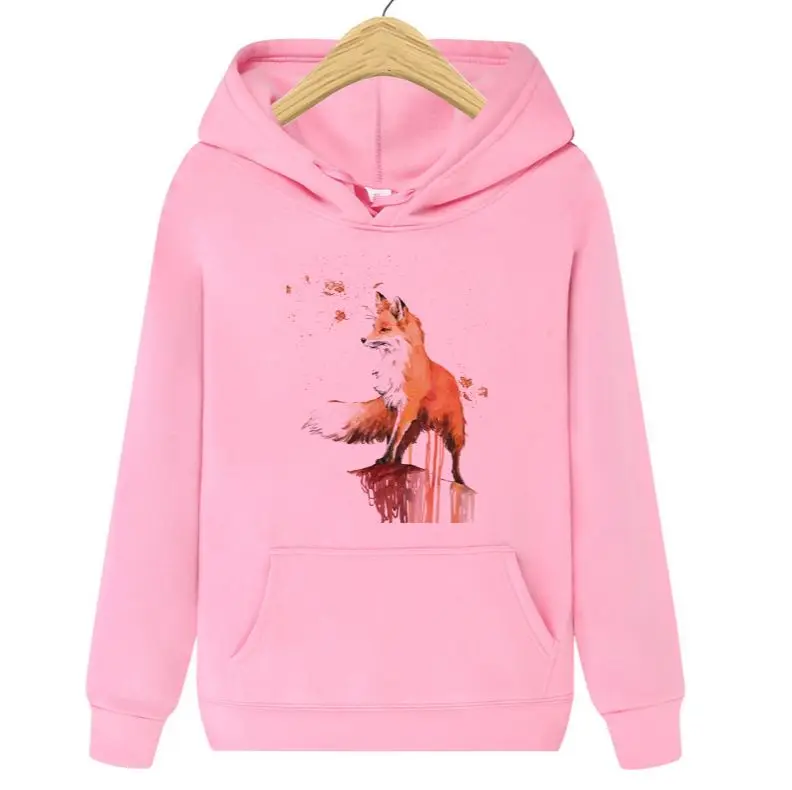 2021 толстовки с принтом лисы в стиле Харадзюку уличная одежда свитшот Женская
