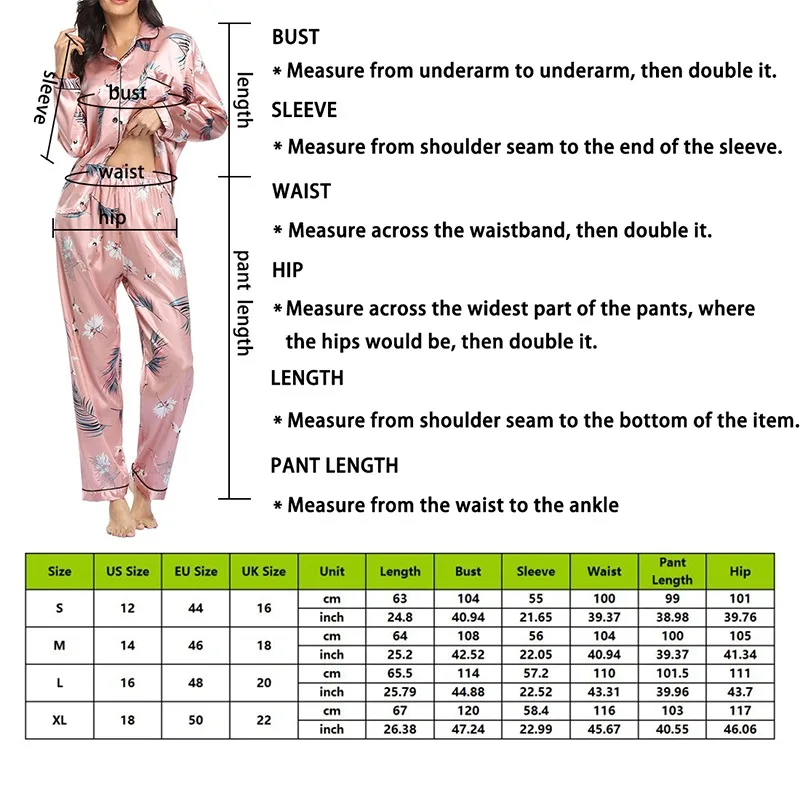 

Women'S Pajamas Set Letter Print Sleepwear Long Sleeve Nightwear Nightgowns For Women Silk Like Home Clothes Two Piece Set 2021