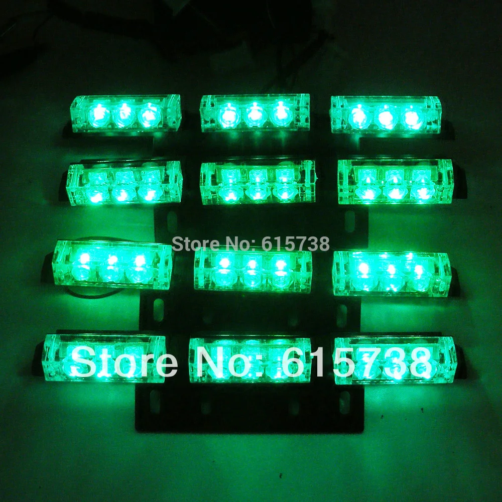 4x9 светодиодных белых зеленых янтарных красных синих цветов для автомобилей и