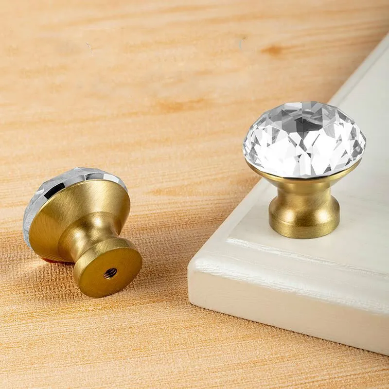Качественные ручки из хрусталя и латуни K9 ручка для ящика шкафа кухонного