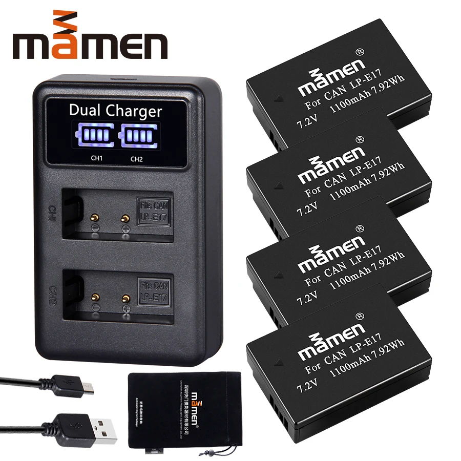 4 шт. аккумулятор для цифровой камеры Canon M3 M5 M6 Kiss X8i 750D 760D T6i T6s 800D|Цифровые