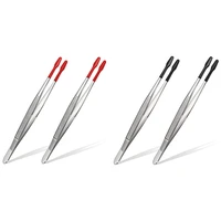 promotion 2 pieces of rubber tip tweezers pvc silicone precision tweezers laboratory industrial hobby craft tweezers tool